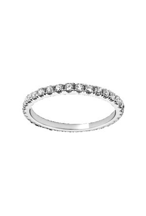 Alliance tour complet diamants Flanders sertie griffes or blanc 750 millièmes