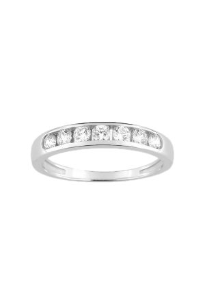 Alliance Diamants serti rail or blanc