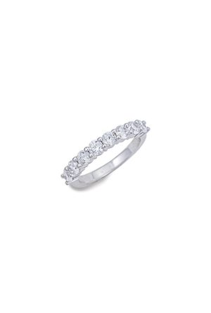 Alliance Diamants serti griffes or blanc 750 millièmes