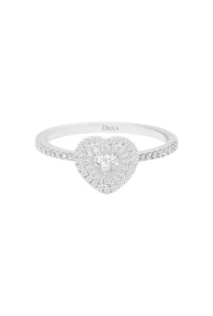 Bague Union Coeur Djula diamants or blanc 750 millièmes