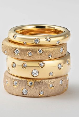 Bague Forever stack me or jaune 750 millièmes Chimento