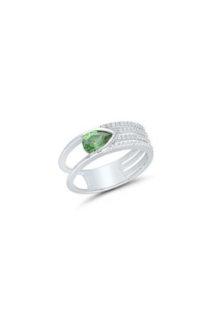 Bague Passion émeraude diamants or blanc 750 millièmes Dejean