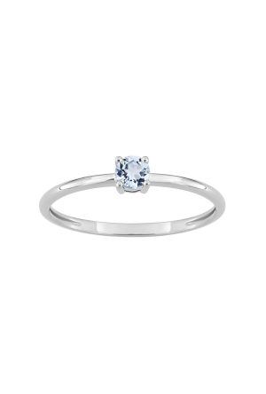 Bague topaze bleue or blanc 750 millièmes