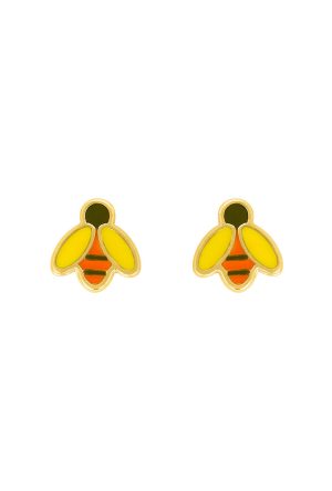 Boucles d'oreilles Enfant Abeille or 750 millièmes