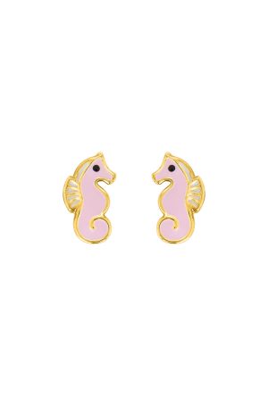 Boucles d'oreilles Enfant Hippocampe or 750 millièmes