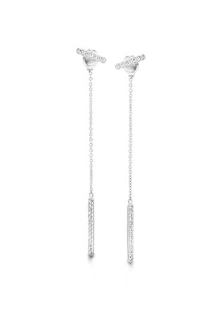 Boucles d'oreilles Ischia basics diamants One More joaillerie or blanc 750 millièmes