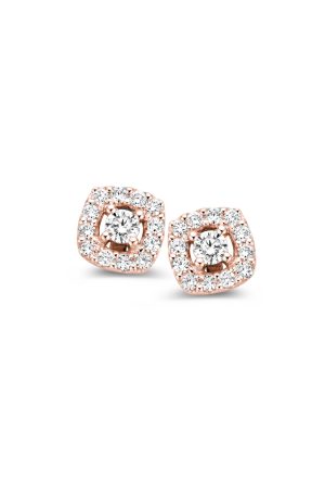 Boucles d'oreilles Salina diamants One More joaillerie or rose 750 millièmes