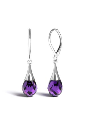 Boucles d'oreilles Shiva dormeuse or blanc 750 millièmes