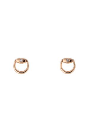 Boucles D'oreilles Gucci Joaillerie Horsebit or rose 750 millièmes