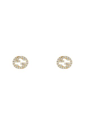 Boucles D'oreilles Gucci Joaillerie Interlocking or jaune diamants