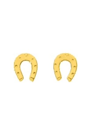 Boucles d'oreilles enfant Fer à cheval or jaune 750 millièmes