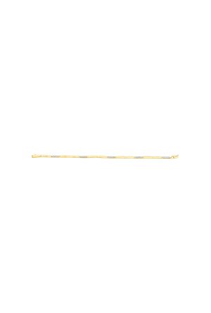 Bracelet bicolore diamants or 750 millièmes