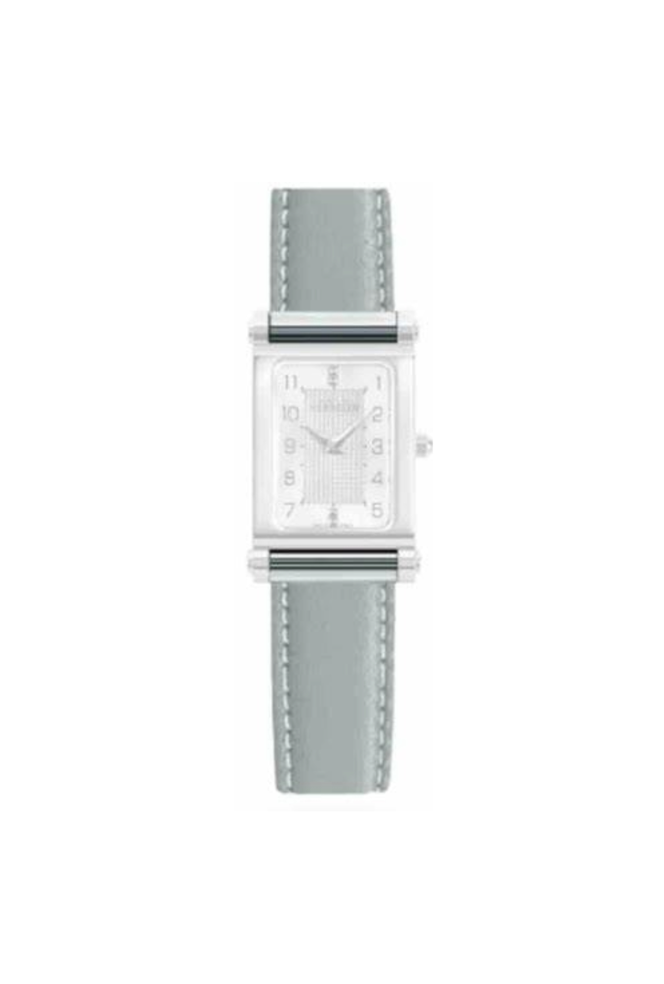 Bracelet Michel Herbelin Cuir Gris Boucle Ardillon Acier Inoxydable