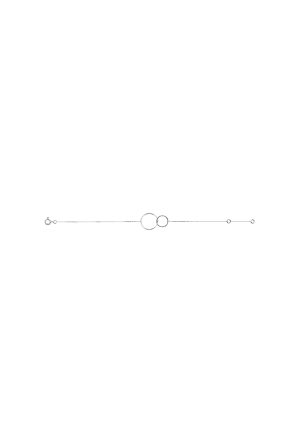 Bracelet double cercle or blanc 750 millièmes