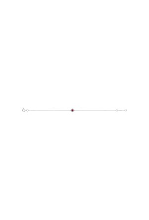 Bracelet rond rubis diamants or blanc 750 millièmes