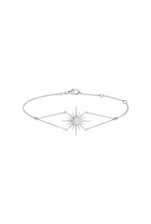 Bracelet Soleil Djula diamants or blanc 750 millièmes