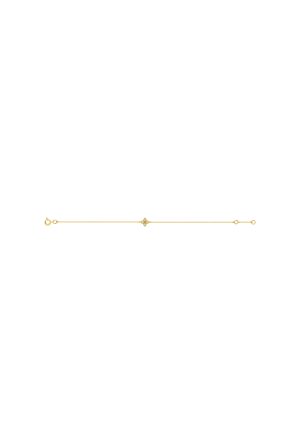 Bracelet Trefle diamants or jaune 750 millièmes