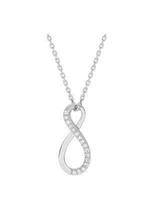 Collier Signe Infini or blanc 750 millièmes