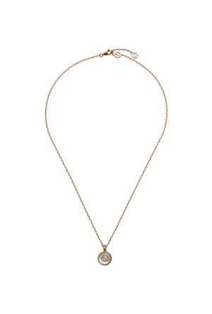 Collier Gucci Joaillerie Interlocking or rose nacre diamants