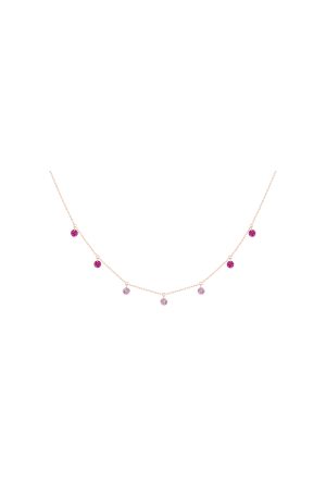 Collier La Brune & La Blonde Confetti Saphirs roses