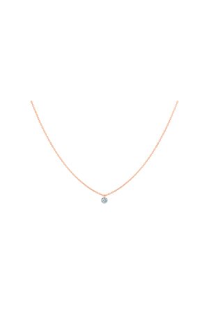 Collier La Brune & La blonde 360° Solitaire Diamant Or Rose