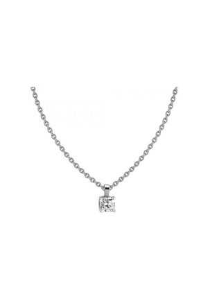 Collier Flanders diamant 4 griffes or blanc 750 millièmes