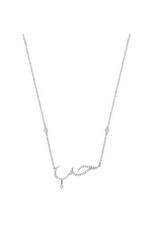 Collier Love arabique Djula or blanc 750 millièmes