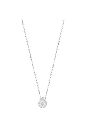 Collier Union Poire Djula diamants or blanc 750 millièmes