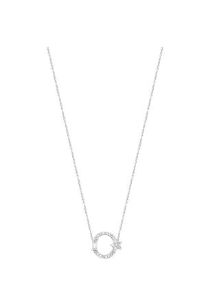 Collier rond diamants Djula or blanc 750 millièmes