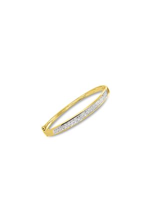 Jonc Promesse diamants or jaune 750 millièmes