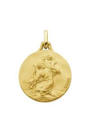 Médaille Saint Christophe or jaune 750 millièmes Augis