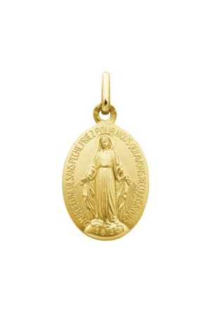 Médaille Vierge Miraculeuse or jaune 750 millièmes Augis