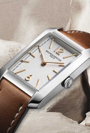 Montre Baume Et Mercier Hampton Quartz Cuir Marron