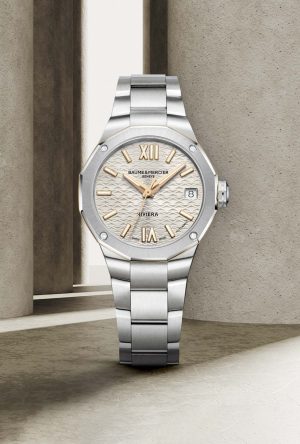 Montre Baume Et Mercier Riviera Automatique Acier Inoxydable Diamants