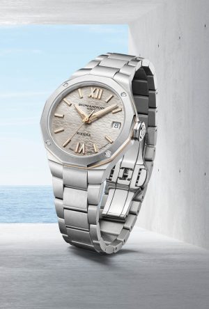 Montre Baume Et Mercier Riviera Nacre Et Diamants Quartz Acier Inoxydable