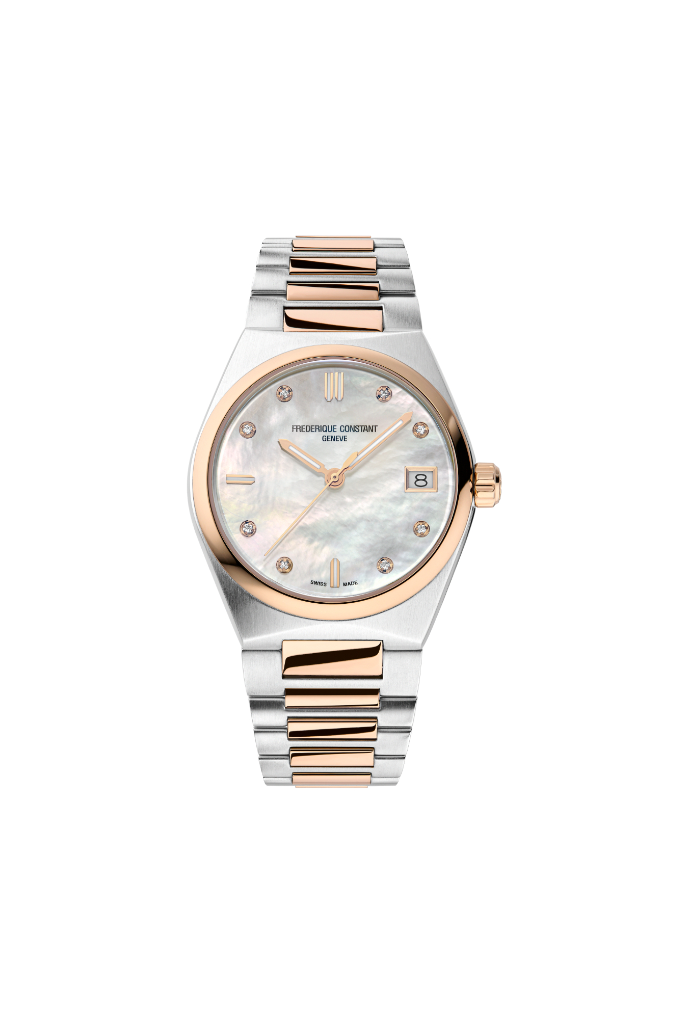 Montre Frédérique Constant Highlife Quartz Acier Inoxydable Bicolore Diamants