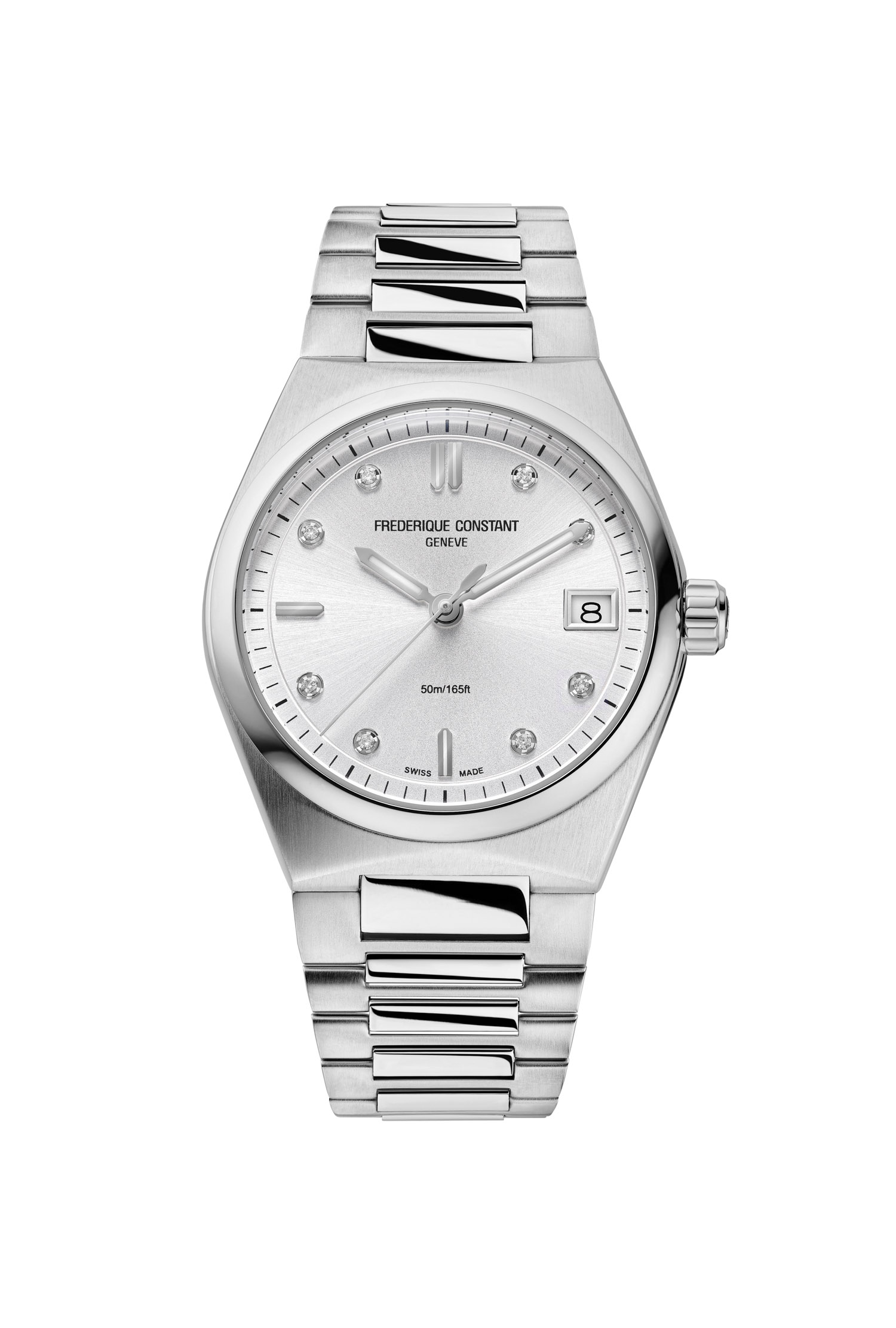 Montre Frédérique Constant Highlife Quartz Acier Inoxydable Diamants
