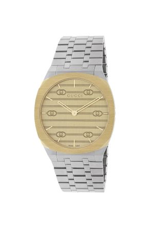 Montre Gucci 25 H Quartz Acier et Plaqué or, 34 mm