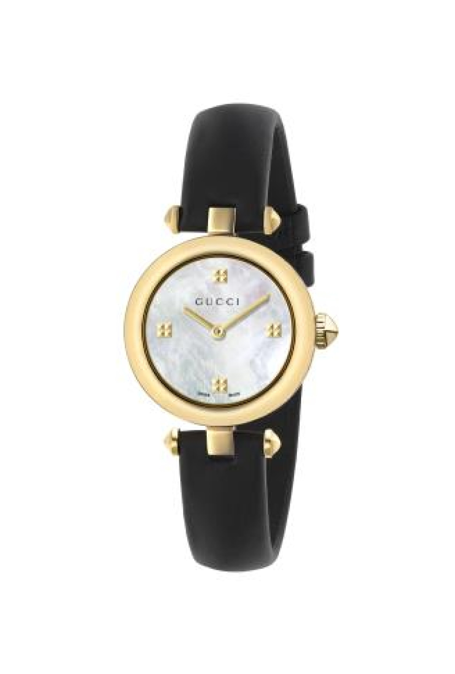 Montre Gucci Diamantissima Quartz Cuir Noir Diamants