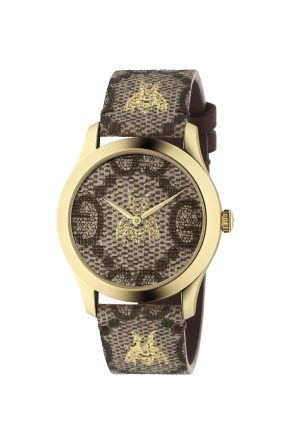 Montre Gucci G-Timeless quartz toile marron abeilles