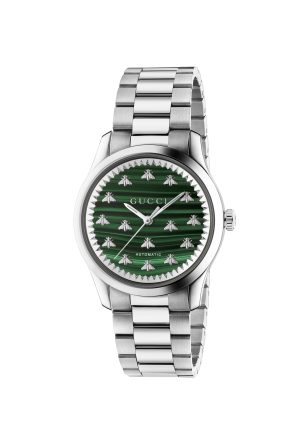 Montre Gucci G-Timeless Automatique Malachite Acier Inoxydable