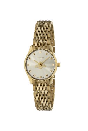 Montre Gucci G-Timeless Quartz Acier Inoxydable PVD Or Jaune Trotteuse Abeille