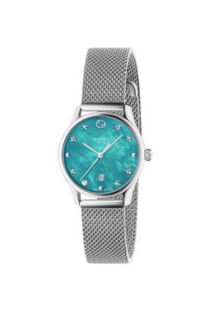 Montre Gucci G-Timeless Quartz Nacre Bleue Quartz Acier Inoxydable