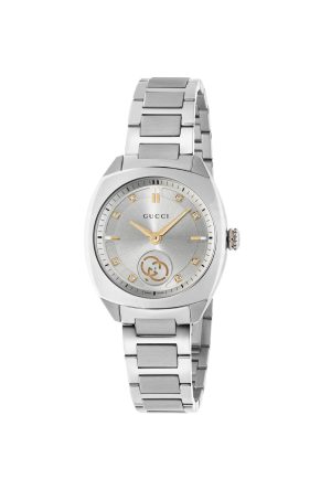 Montre Gucci Interlocking Quartz Diamants Acier Inoxydable