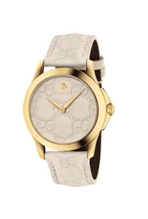 Montre Gucci G-Timeless quartz cuir beige
