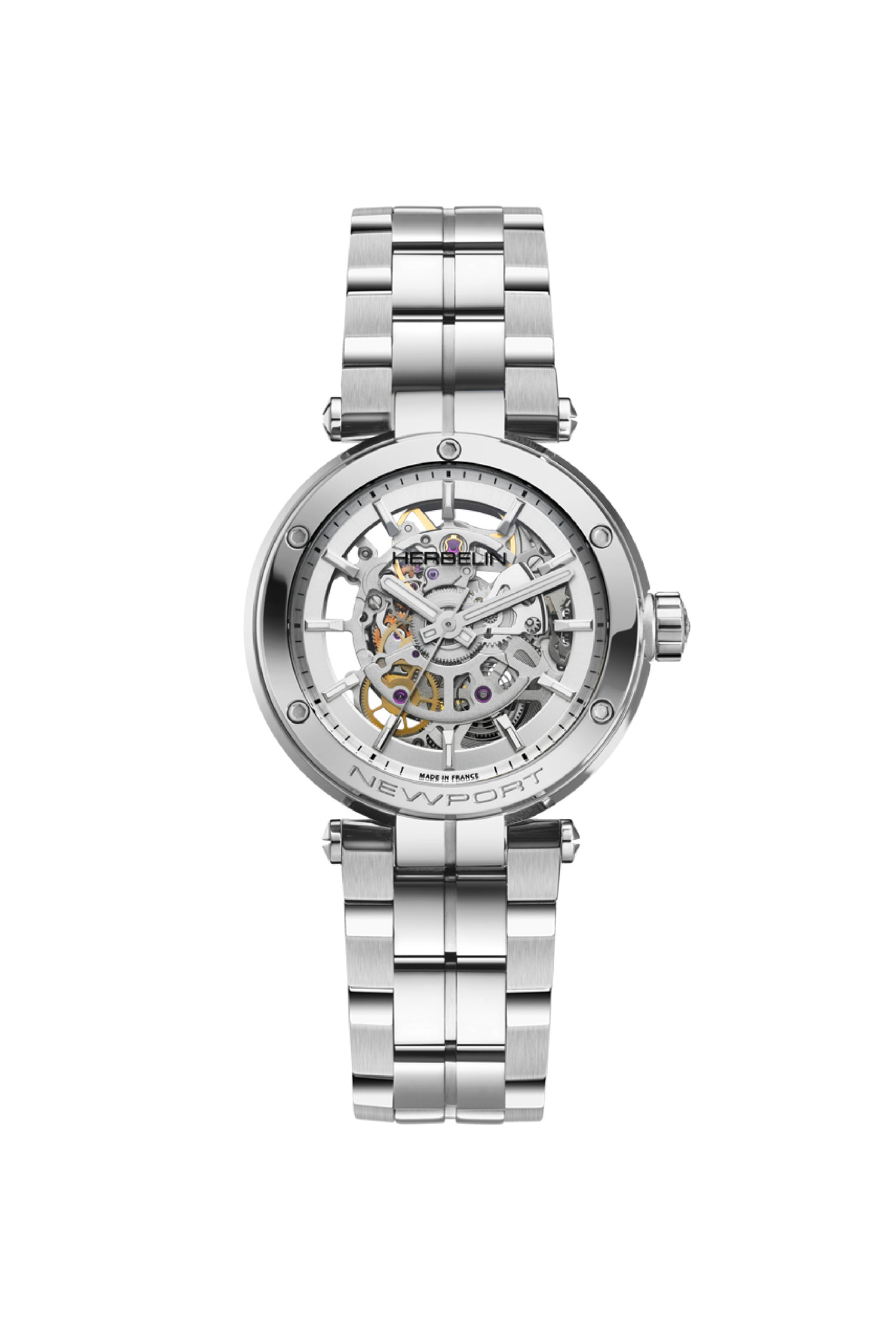 Montre Michel Herbelin Newport Automatique Squelette Acier Inoxydable