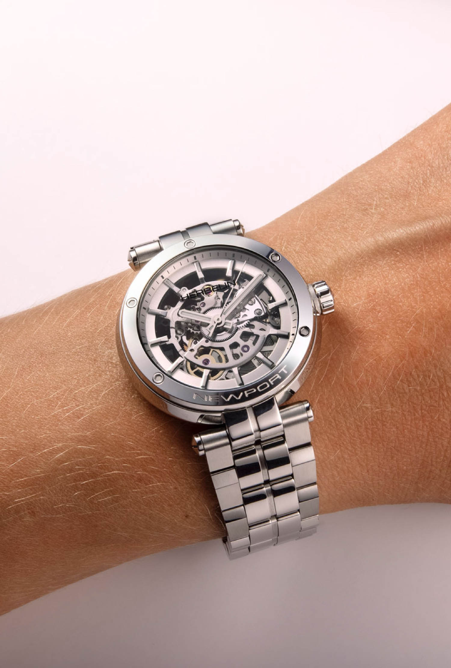 Montre Michel Herbelin Newport Automatique Squelette Acier Inoxydable – Image 4