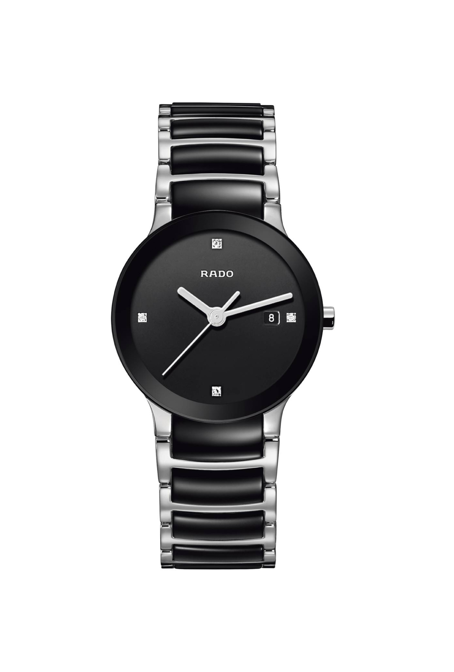 Montre Rado Centrix Quartz Acier Inoxydable Céramique Noir