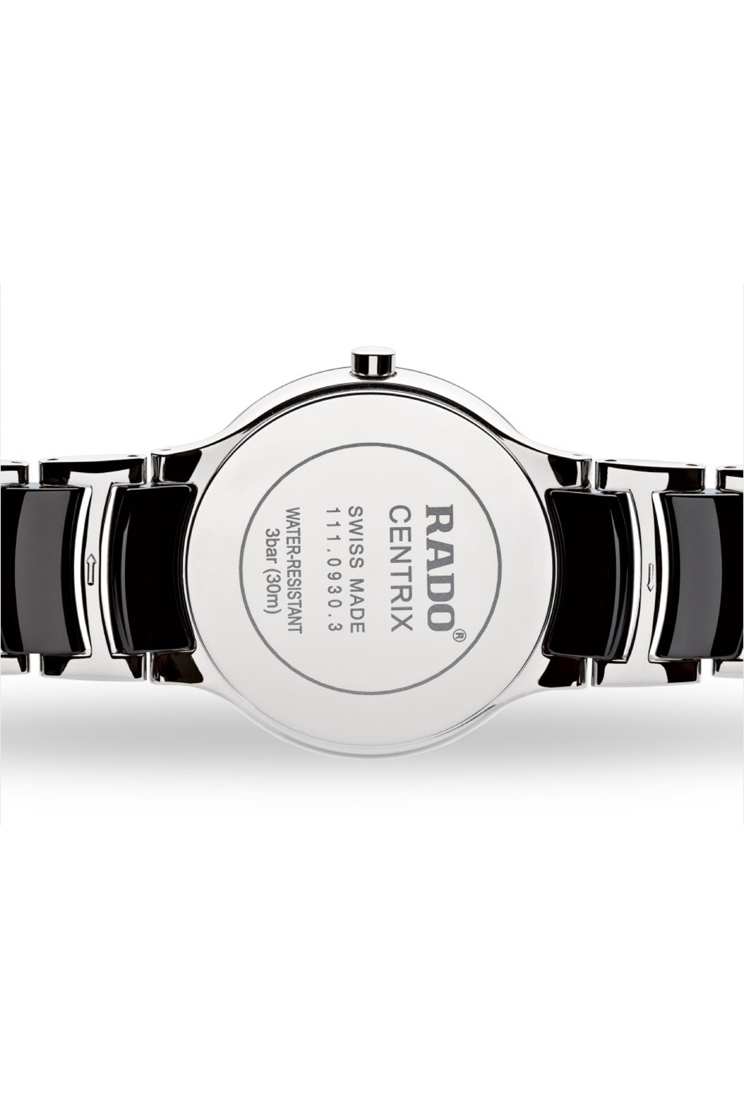 Montre Rado Centrix Quartz Acier Inoxydable Céramique Noir – Image 4