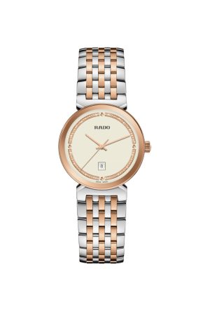 Montre Rado Florence Acier Inoxydable Bicolore PVD Or Rose Quartz